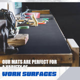 Drydiet 23.5 Inches x 47.5 Inches Black Work Bench Mat PU Leather Easy to Clean Products Bench Mat Scratch Resistant Workbench Mat for Protects Drydiet