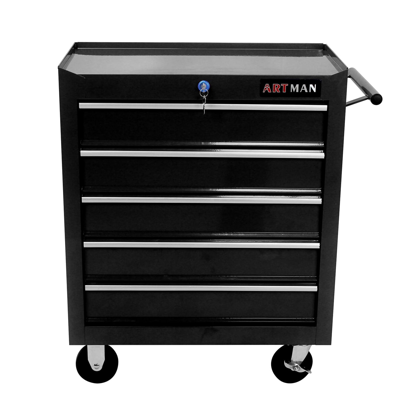5-Drawer Rolling Tool Cart, Rolling Tool Box on Wheels, Lockable Home Repair Tool Storage Organizer, Tool Chest Cabinet for Mechanic, Garage