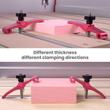 NymoLabs 2PCS T-Track Hold Down Clamp for CNC Router Metalworking Woodworking, MDF Spoilboard with 6mm(0.24'') Threaded Hole Aluminum Spoilboard for NYMOLABS