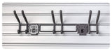 HandiWall 24" Locking 3-Hook Double Hook Slatwall Tool Storage Bar with Hook Locks HandiSolutions