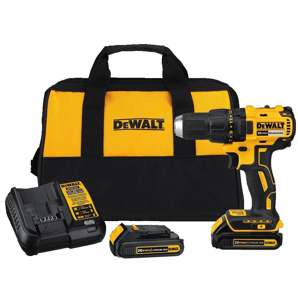 DEWALT 20V MAX* Cordless Drill / Driver Kit, Compact, Brushless (DCD777C2) DEWALT