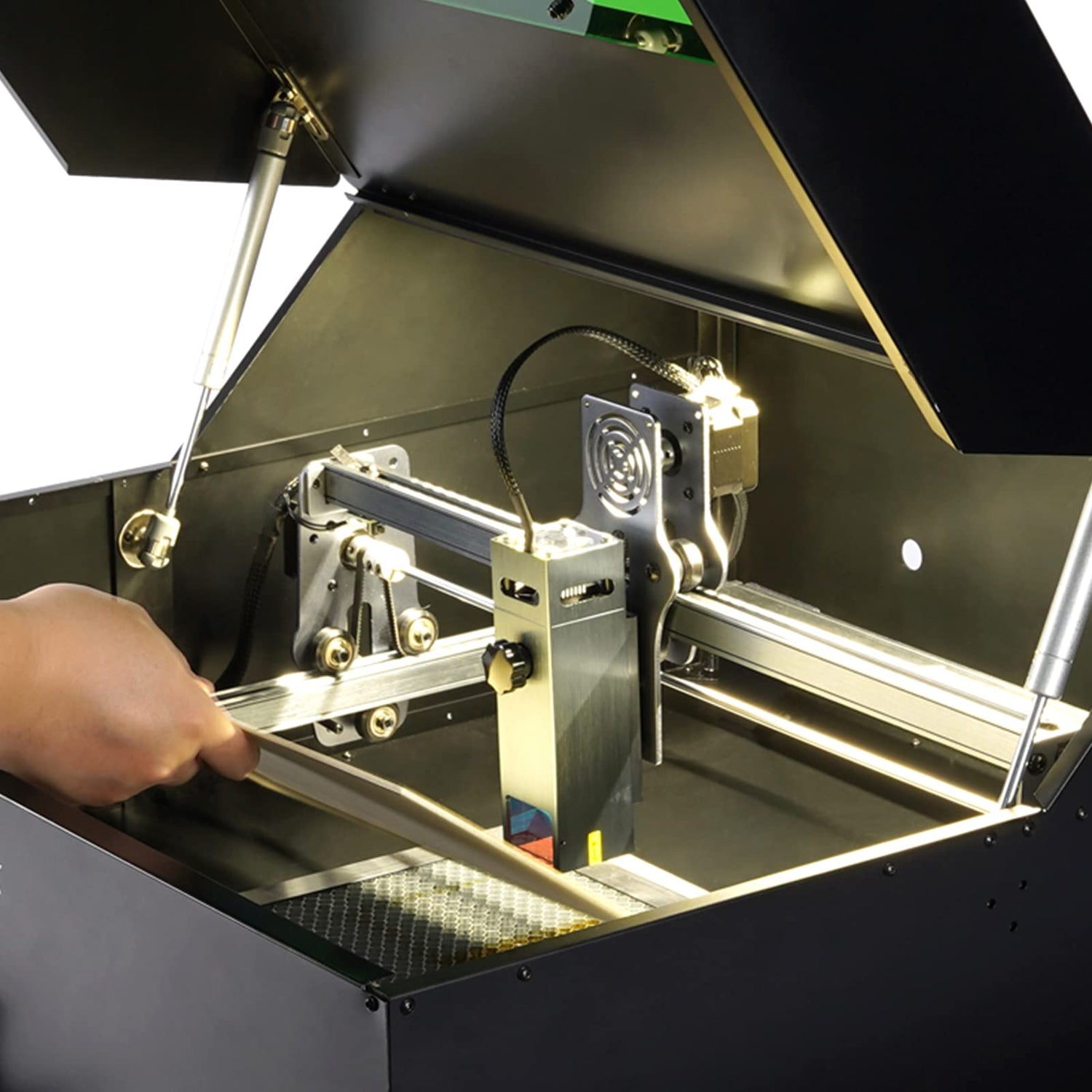 Laser Engraver Enclosure, Laser Cutting Machine Cover Laser Cutter Cover Cutter Engraving Cutting Machine Protective Cover for A5 Series AUNMAS