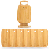 Nicunom 6 Pack Bamboo Cutting Board, Kitchen Cutting & Serving Board Set with Holder, Wood Chopping Board Charcuterie Boards for Laser Engraving Nicunom