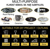 White Paint Pen for Art - 8Pack Acrylic White Paint Marker for Rock Painting, Stone, Wood, Canvas, Glass, Metal, Metallic, Ceramic, Tire, Graffiti, AKARUED