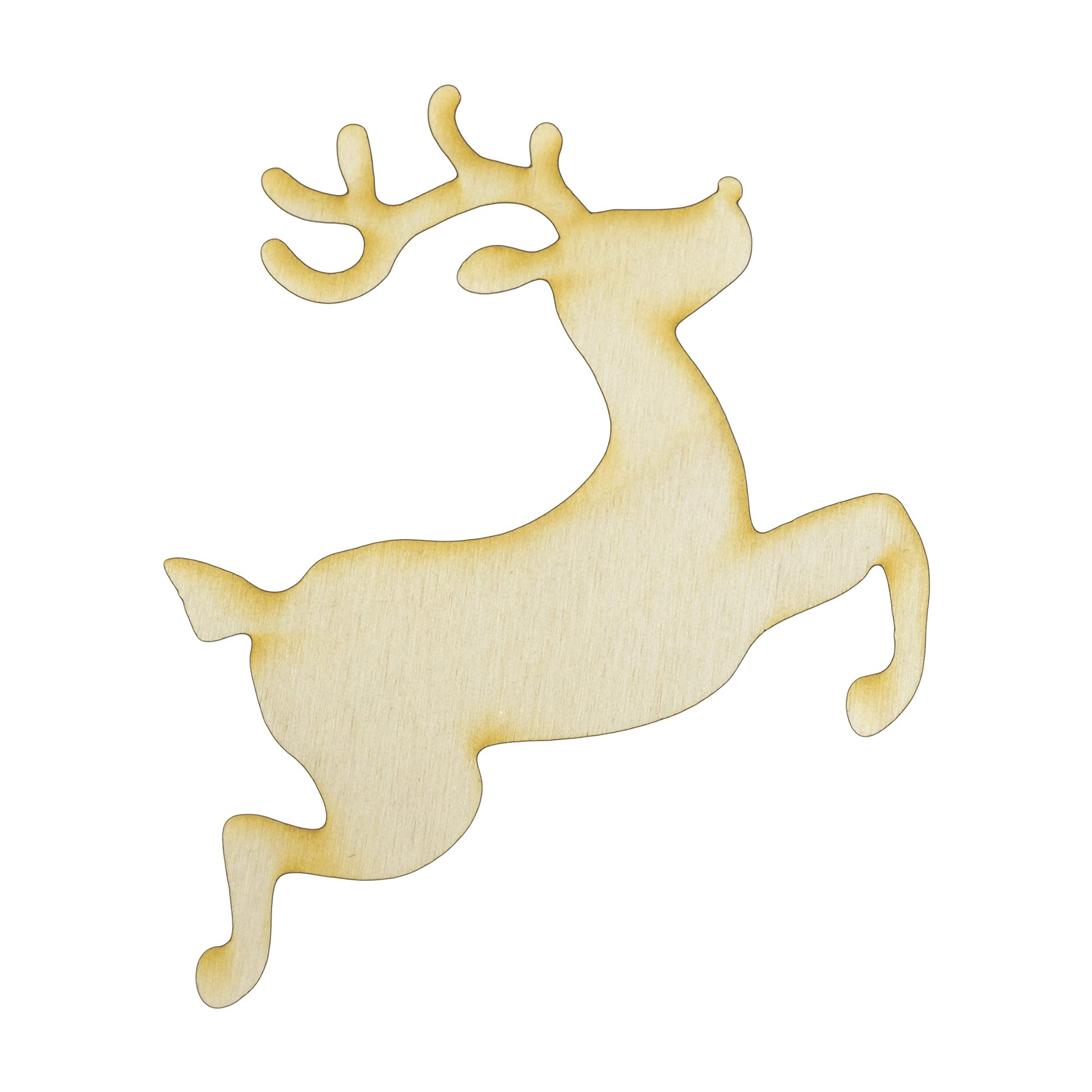 Unfinished Reindeer Wood Cutout Available in a Variety of Sizes and Thicknesses (1/4" Thickness, Small 4.25" x 5" (Package of 10)) - WoodArtSupply