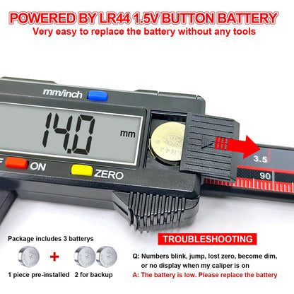 Electronic Digital Caliper, ACEMETER 0-6" Vernier Caliper,Caliper Measuring Tool with mm/inch Conversion,Large LCD Screen,Auto-Off Feature,Suitable - WoodArtSupply