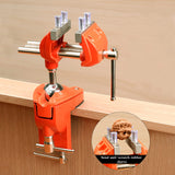 MAXMAN Clamp Bench Vise with Post Universal 8 Inch Woodworking Vise 360° Heavy Duty Cast Steel Table Clamp Vise with Swivel Base for Workbench DIY MAXMAN