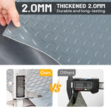 TUFFIOM 7.5 x 17 FT Garage Floor Mat, Diamond Plate Sheet PVC Roll for Under Car Parking Protect, RV Trailer Flooring, Water/Stain Resistant Floor TUFFIOM