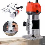 NOLANTISI Router Tool,110V 800W Compact Palm Wood Router Tool for Woodworking, Electric Hand Trimmer 1/4" Collets Woodworking Tool Laminate Trimmer NOLANTISI