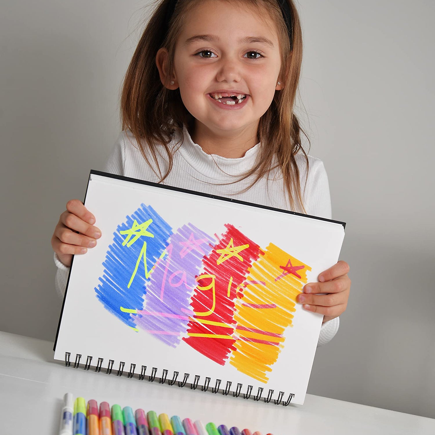 Marvin's Magic - NEW x 30 Amazing Magic Pens - Color Changing Magic Pen Art - Create 3D Lettering or Write Secret Messages - Includes 30 Magic Pens Marvin's Magic