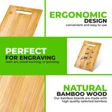 Bulk Plain Bamboo Cutting Board (Set of 12) | For Customized, Personalized Engraving Purpose | Wholesale Premium Blank Bamboo Board (Rectangular 12" Ven-Trap