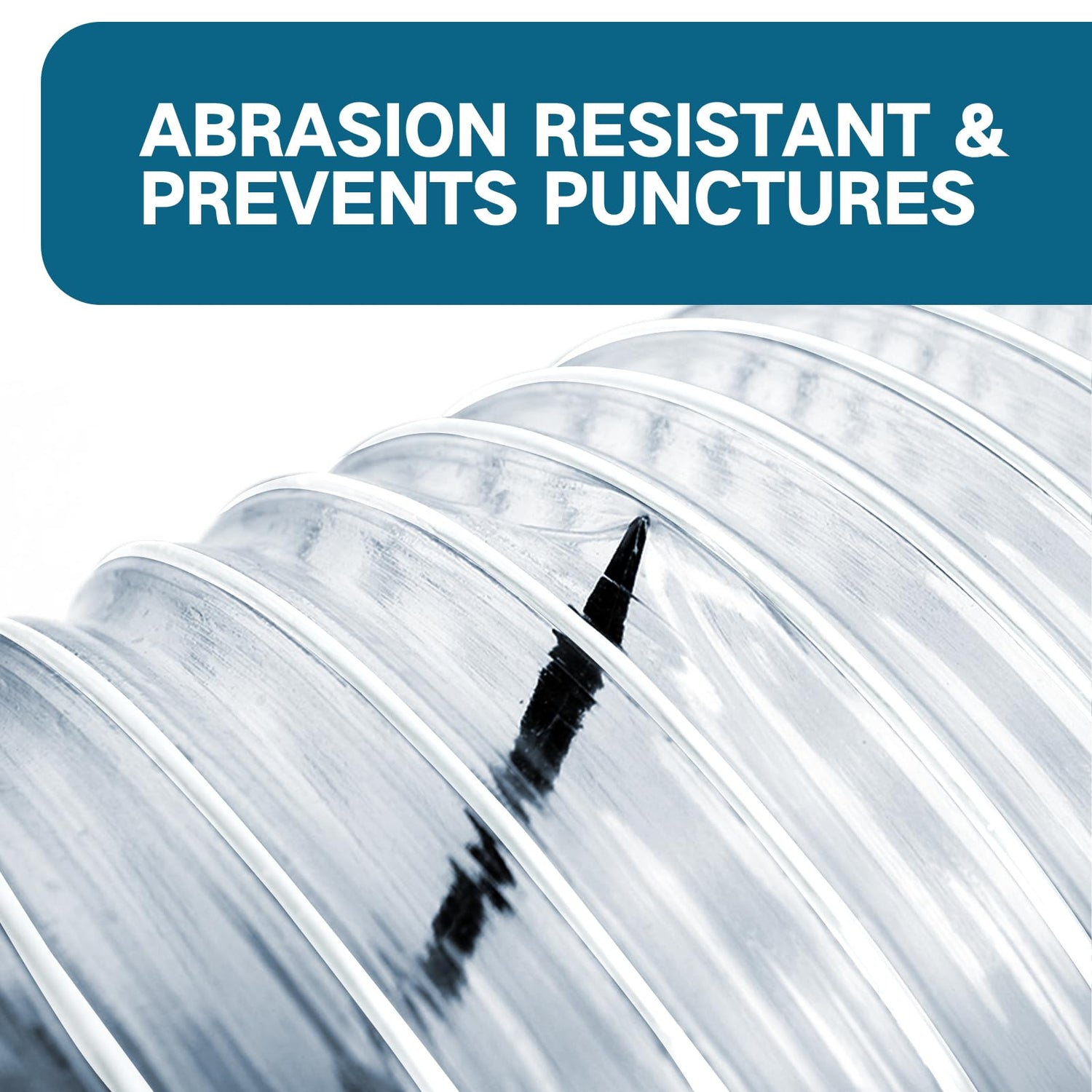 Heavy PVC Dust Collection Hose 4" x 10', Puncture Resistant PVC Dust Collection Hose with Carbon Steel Wire Coil, Flexible Clear PVC Fume Collection Qucship