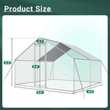CHICKENPEN Large Metal Chicken Coop Walk-in Poultry Cage Chicken Run Pen Rabbit Duck House with Waterproof and Anti-UV Cover for Outdoor Farm Use CHICKENPEN