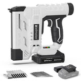 Bielmeier 20V Cordless Brad Nailer, 2-in-1 18 Gauge Nail Gun Battery Powered, Electric Staple Gun for Upholstery, Carpentry, and DIY, Include 2.0Ah BIELMEIER