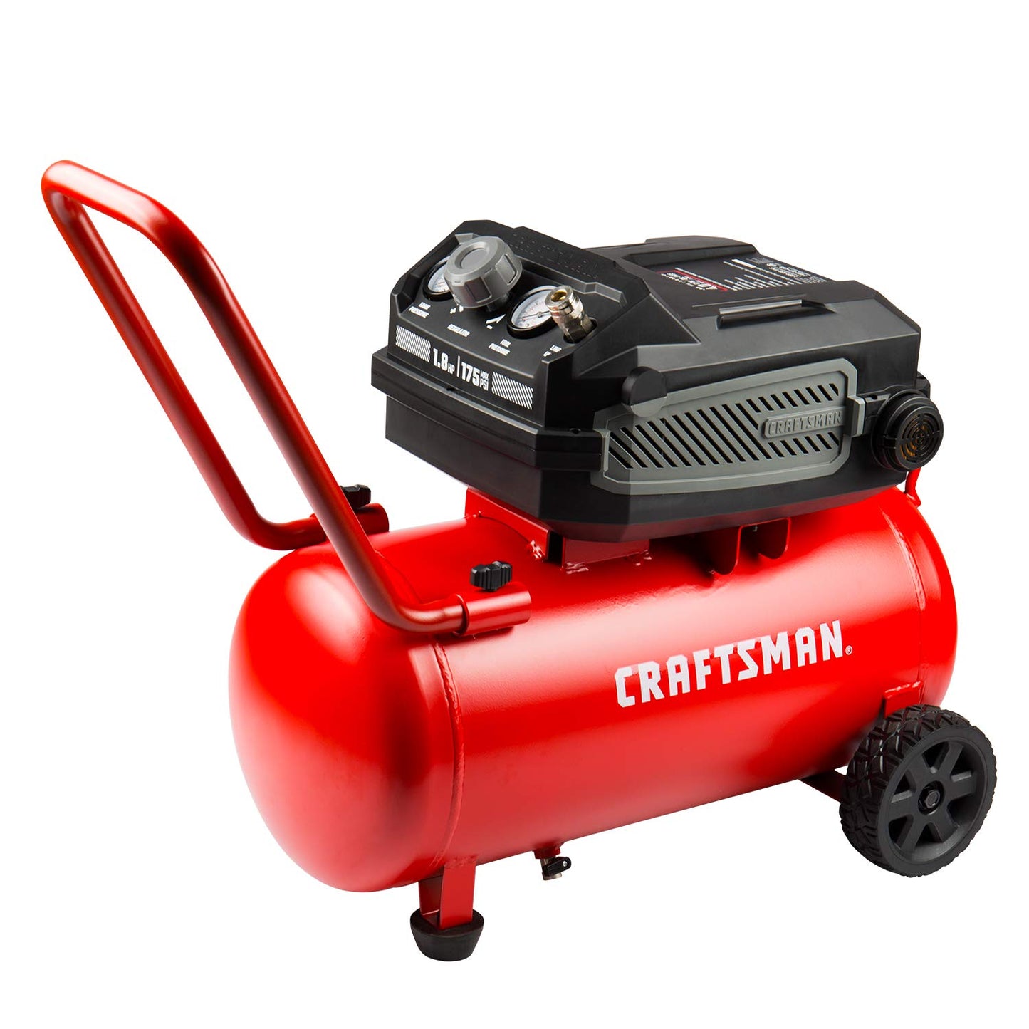 Craftsman Air Compressor, 10 Gallon 1.8 HP Max 175 PSI Pressure, Powerful and Portable Oil Free Compressor, Maintenance Free, for Home, Garage,