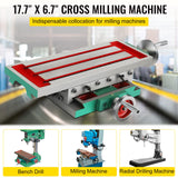 Mophorn Milling Working Table 17.7 X 6.7 Inch, Compound Milling Machine Work Table 2 Axis 4 Ways Move, Multifunction Milling Working Table Heavy-duty Mophorn