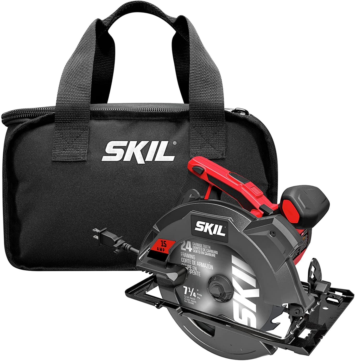 SKIL 15 Amp 7-1/4 Inch Circular Saw with Single Beam Laser Guide - 5280-01 - WoodArtSupply