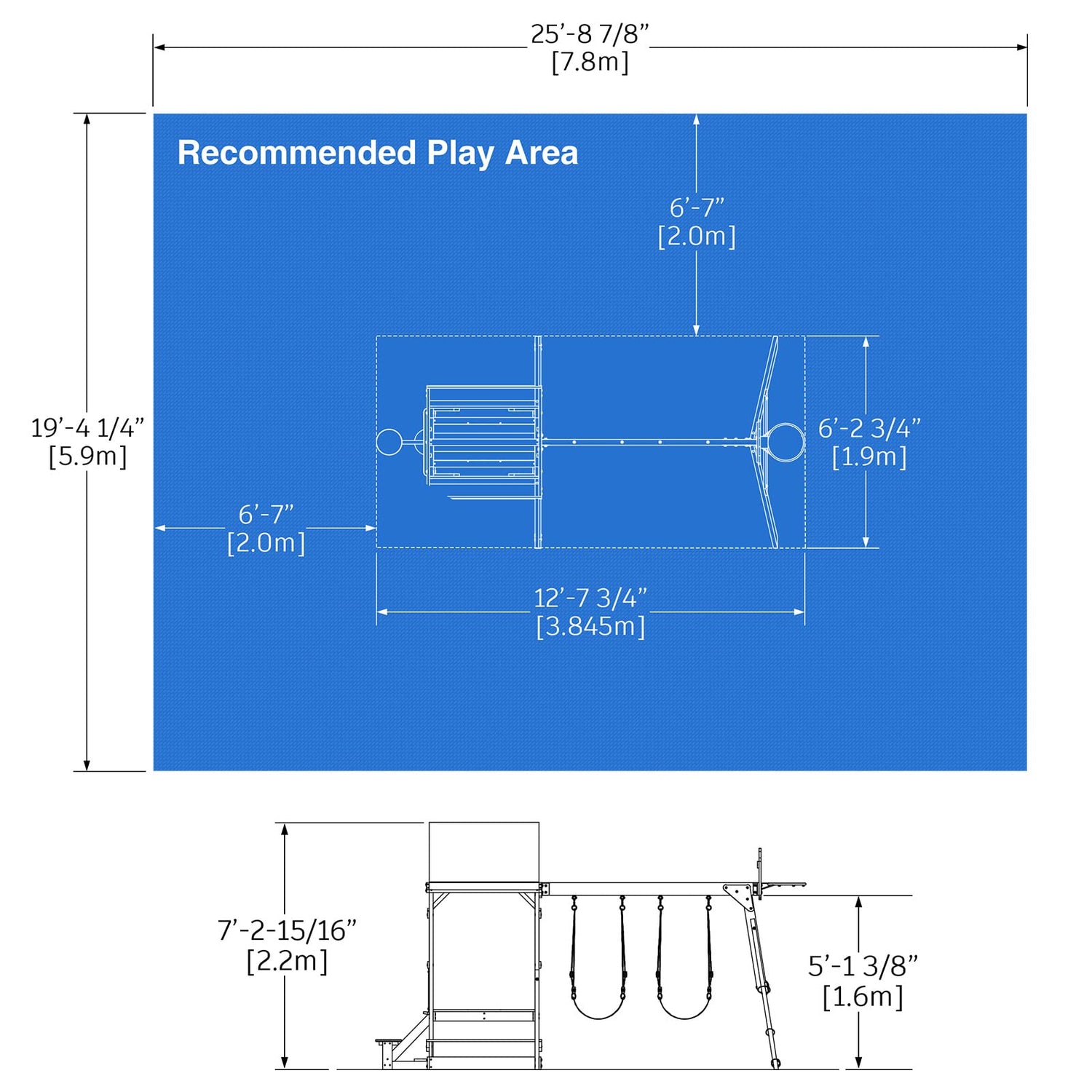SuniBoxi Wooden Swing Set/Playset Made for Small Yards and Kids Toddlers Age 3-6, 6-in-1 Playground Set with Picnic Table Drawing Board Sandboxes SuniBoxi