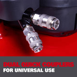 ECOMAX Air Compressor, Portable Air Compressor, 6 Gallon, Pancake Air Compressor, Max 150 PSI, 2.6 CFM @90 Psi, Oil Free Small Electric Air ECOMAX