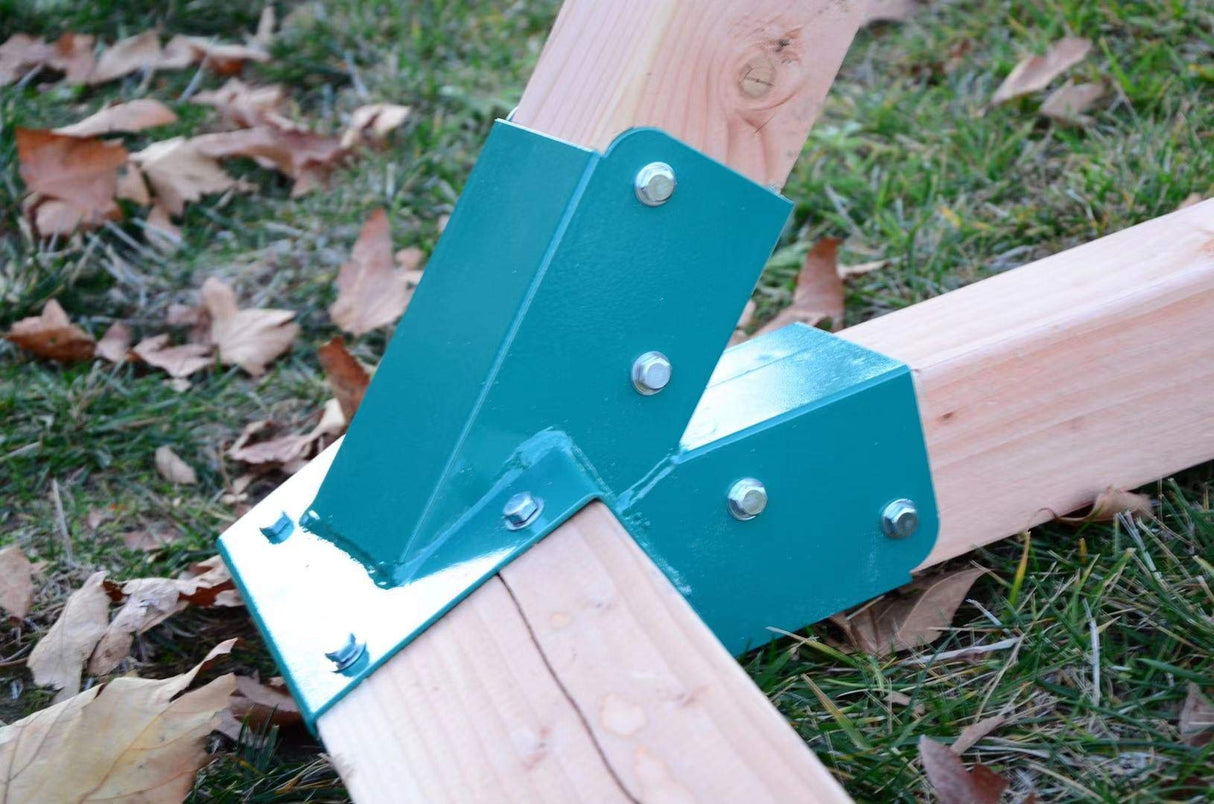 HANDYGO Swing Set Brackets - Heavy Duty Steel Swing Kit, 2 DIY Wooden Swing Hardware Bracket, Playground Equipment Parts, with Mounting Accessories, HANDYGO