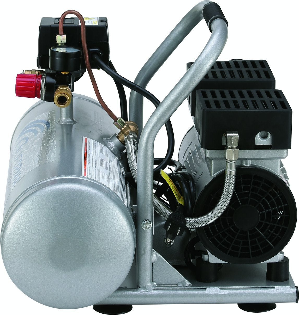 California Air Tools 2010A Ultra Quiet and Oil-Free 1.0 HP 2.0-Gallon Aluminum Tank Air Compressor,Silver - WoodArtSupply