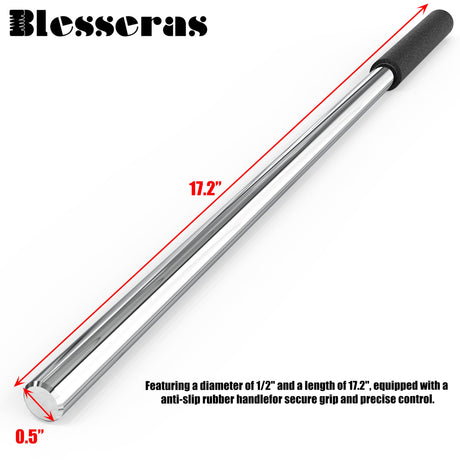 Blesseras Garage Door Torsion Spring Winding Bars with Non-Slip Handle, D1/2'' x L17.2'', 2-Pack Blesseras