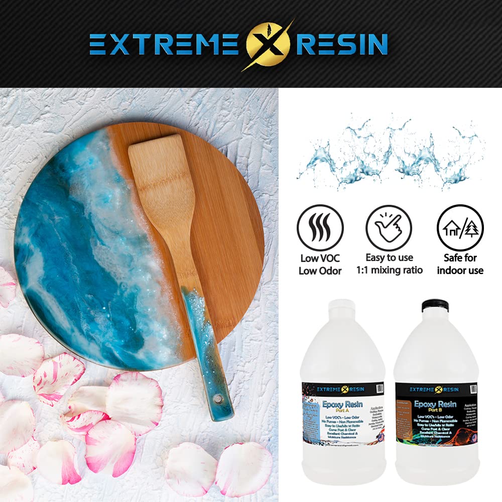 2 Part Clear epoxy Resin, Tabletop epoxy, Art Resin, Crafts, Shiny high Gloss epoxy Finish, Low Odor, Easy Mixing - WoodArtSupply