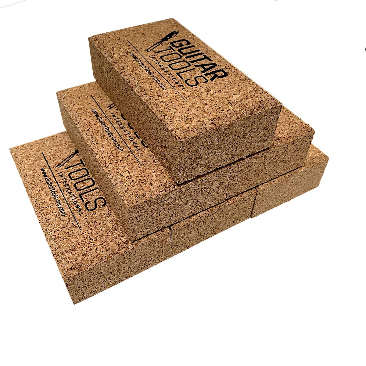 Flat Beveled Cork Sanding Block for Guitar Luthiers - Set of 6 - Tool - Carpenter - Files - Guitar - Bodies - Wood - Furniture - Bass - Repair Guitar tools USA