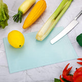 Nuenen 10 Pcs Sublimation Glass Cutting Boards Blanks for Kitchen Textured Sublimation Tempered Glass Cutting Boards Anti Slip Heat Resistant Cutting Nuenen