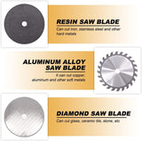 Yaegoo 4" Mini Table Saw, 60W 110V Portable Miter Saw Hobby Table Saw Bench Electric Cutting Machine for DIY Handmade Woodworking Crafts, 3 Blades Yaegoo