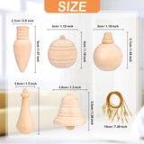 Bluedale 40 Pcs Wooden Christmas Trees Ornaments for Crafts, Natural Unfinished Wood Ornaments, Xmas DIY Arts Painting Holiday Hanging Decorations in Bluedale