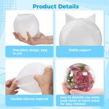 Sphere Resin Molds, 2 Pcs One-Piece 3D Silicone Globe Molds, Sphere Resin Casting Moulds, Large Ball Shape Epoxy Resin Molds for DIY Sphere Crafts, Varku