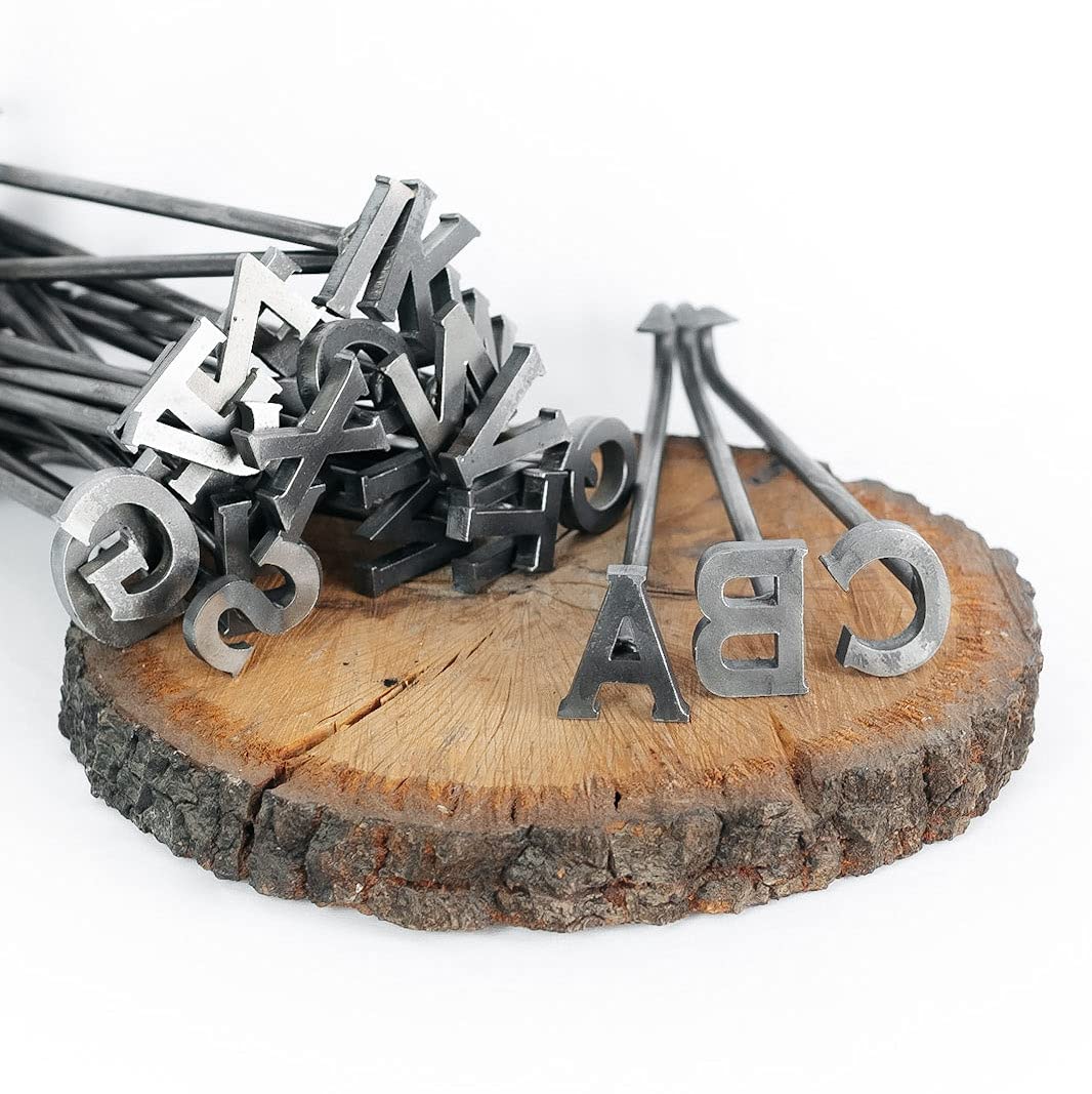 Personalised Wood Branding Iron - A-Z Alphabet Design for Crafts and Grilling