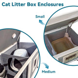 Petsfit Outdoor Wooden Dog House for Small Dogs, Light Grey, Small/33.6" L x 24.7" W x 23" H Petsfit