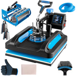 Topdeep Pro Heat Press 15x15 Inch, 8 in 1 Heat Press Machine with 30 OZ Tumbler Press, Swing Away T Shirt Pressing Machine, Combo Tumbler Heat Press Topdeep