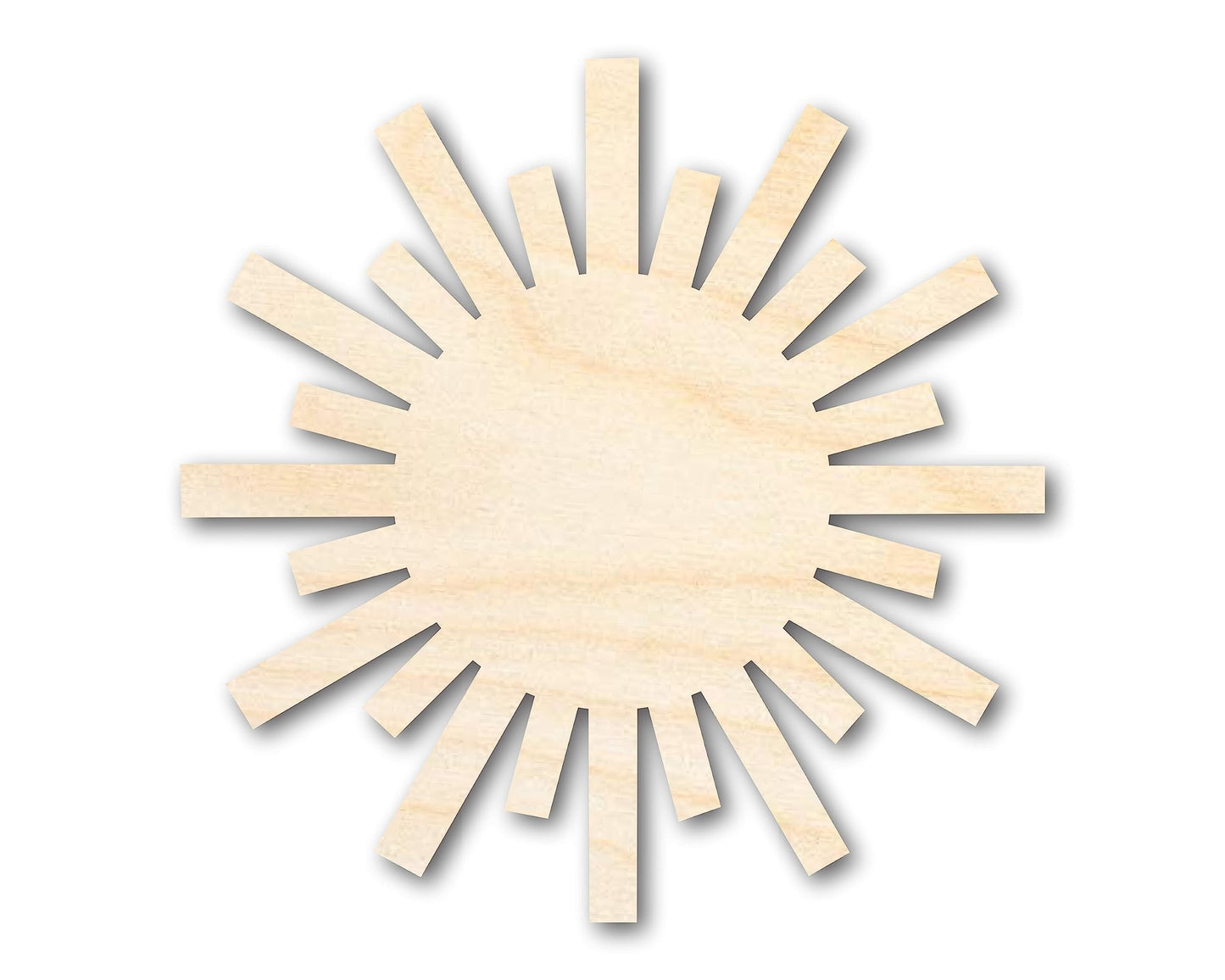Unfinished Wood Paper Sun Shape | Summer Craft Cutout | up to 24" DIY 8" / 1/8"
