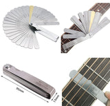 jiayouy Set of 14 Pieces Luthier Tools Set Guitar Neck Notched Straight Edge 9pcs Guitar Radius Gauge String Action Gauge Ruler Fret Rocker Fret Jiayouy