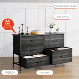 Nicehill Black Dresser for Bedroom with 5 Drawers, Kids Dresser Wood Grain Print, Dressers & Chests of Drawers for Closet, Clothes, Nursery, Bedroom Nicehill