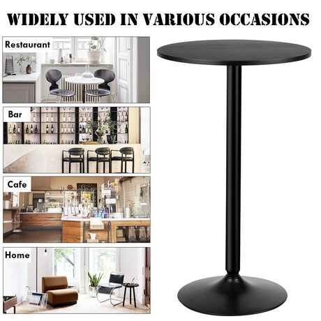Giantex Modern 24-Inch Round Pub Table - 40-Inch Height Cocktail Table for Home & Restaurant Giantex