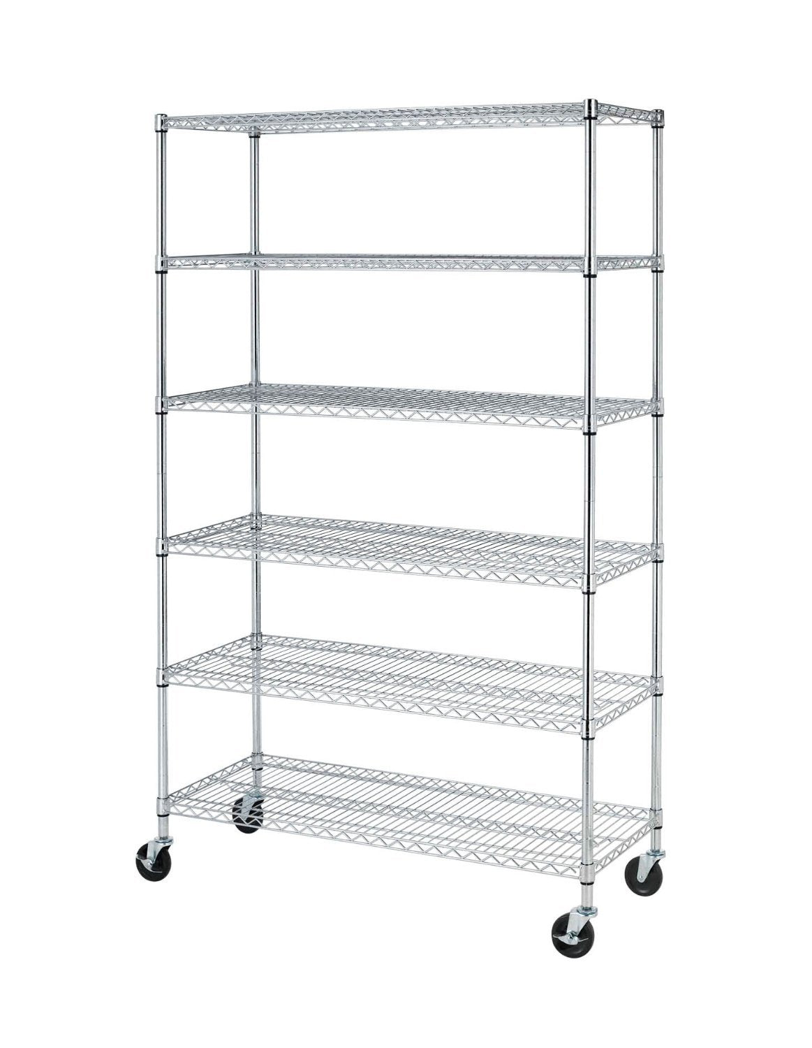 BestOffice 18x48x72 Storage Shelves Commercial Heavy Duty Metal Shelves Garage Organizer Wire Rack Shelving Storage Unit Shelf Adjustable Utility BestOffice