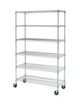 BestOffice 18x48x72 Storage Shelves Commercial Heavy Duty Metal Shelves Garage Organizer Wire Rack Shelving Storage Unit Shelf Adjustable Utility BestOffice