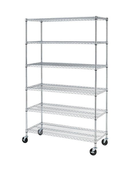 BestOffice 18x48x72 Storage Shelves Commercial Heavy Duty Metal Shelves Garage Organizer Wire Rack Shelving Storage Unit Shelf Adjustable Utility BestOffice