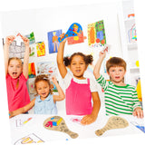 NOLITOY 6pcs White Billet Wooden Racket Unfinished Fraternity Paddle Wooden Paddle Game Bat and Ball on Elastic Wood for Maker Brain Toy Toys for NOLITOY