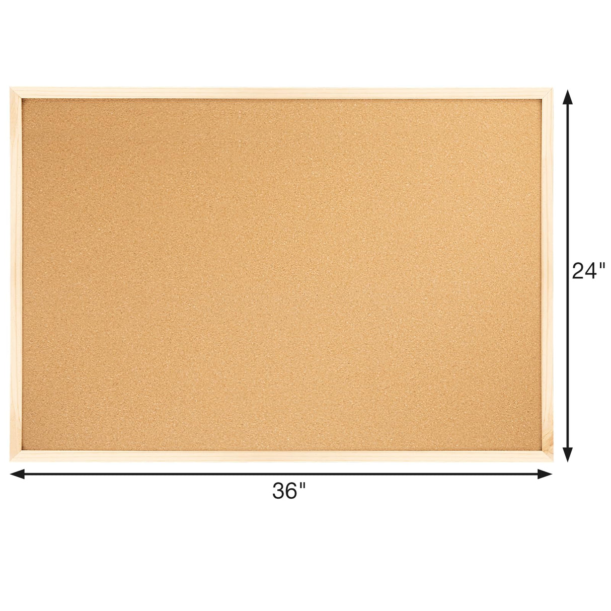 OWLKELA 24'' x 36'' Cork Board Bulletin Board, Wooden Framed Corkboard, Wood Oak Frame Corkboard, Vision Board and Decorative Hanging Pin Board OWLKELA