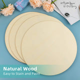 6 Pieces Round Wood Circles Unfinished Wood Slices Cutout for Craft Door Hanger, Pyrography, and Painting (6 Inch) Jetec