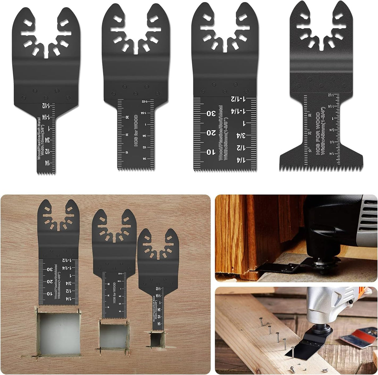 Protoiya 87 PCS Oscillating Tool Blades, Wood Metal Plastic Quick Release Oscillating Multitool Saw Blades Accessories with Sandpaper Compatible with Protoiya