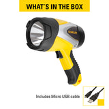 STANLEY SL5W09 Rechargeable 1000 Lumen Lithium Ion Ultra Bright LED Spotlight Flashlight STANLEY