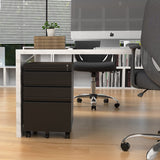 SISESOL 3 Drawer File Cabinet with Lock, Under Desk Metal Filing Cabinet for Home Office,Lockable Rolling File Cabinet with 2 Keys for SISESOL