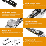 BEAMNOVA Mini Air Belt Sander for Woodworking Metal Working 3/8 Inch Handheld Angle Grinder Industrial Pneumatic Tool with 3 Belts 60/80/100 Grit BEAMNOVA