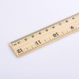 12 Pack Wood Ruler Student Rulers Wooden School Rulers Office Ruler Measuring Ruler, 2 Scale (12 Inch and 30 cm) Outus